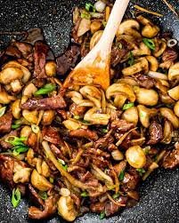 Fried Potatoes in Ginger and Mushroom Sauce Recipe