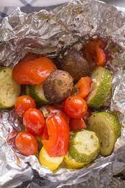 Barbecued Vegetables Parcels Recipe