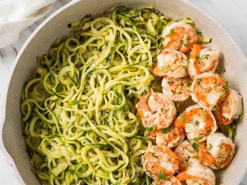 Lemon Shrimp with Zucchini and Garlic Recipe