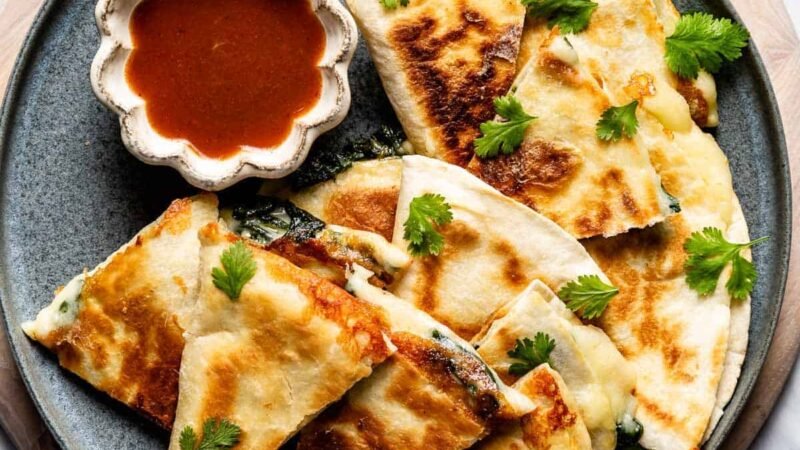 Spinach Quesadilla With Cheese Recipe