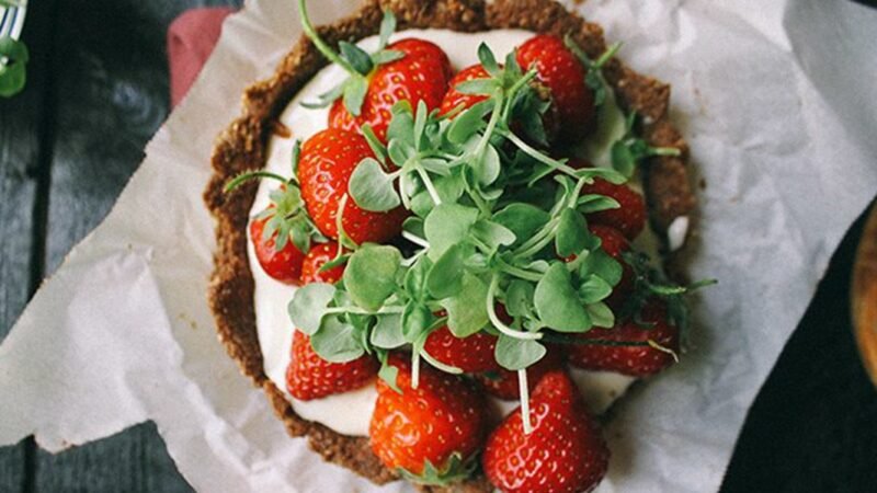 Strawberry Pizza with Microgreens Recipe
