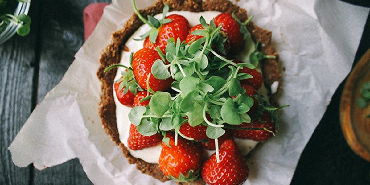 Strawberry Pizza with Microgreens Recipe