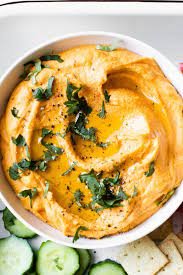 Yam With White Chickpeas With Hummus