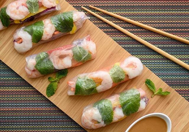 Shrimp Spring Rolls with Peanut Sauce Recipe