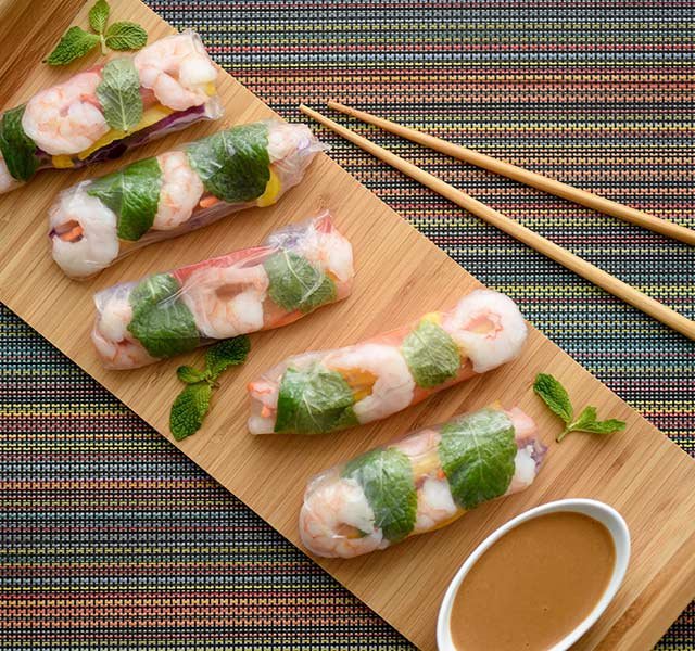 Shrimp Spring Rolls with Peanut Sauce Recipe